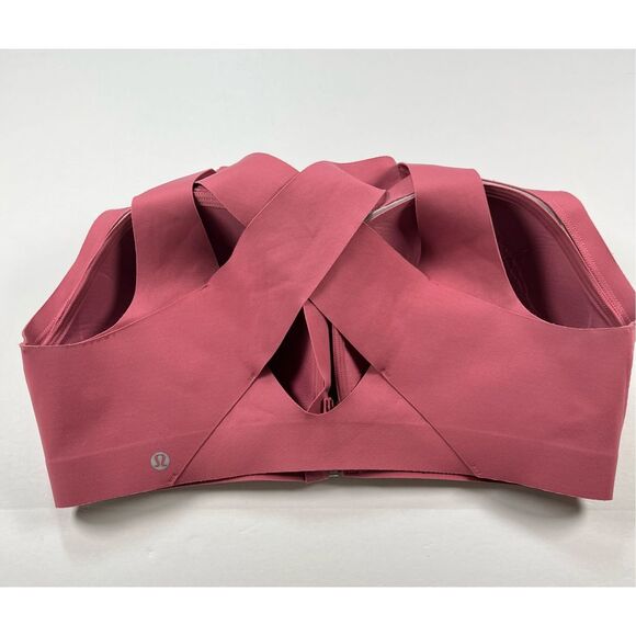 Lululemon Enlite Bra High Support  Zip Front Size 38DD Bronze & Cherry BUNDLE - Picture 8 of 13